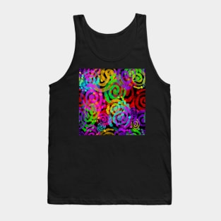 Watercolor splatter effect, neon colors Tank Top